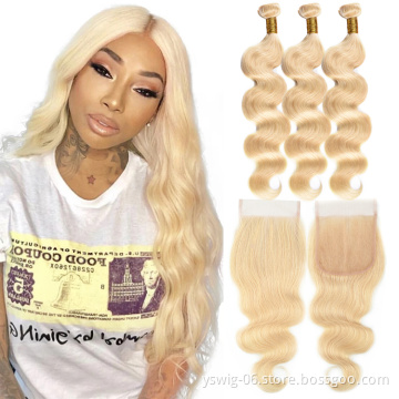 Wholesale Body Wave Brazilian Hair Virgin Russian Blonde 613 Raw Virgin Hair